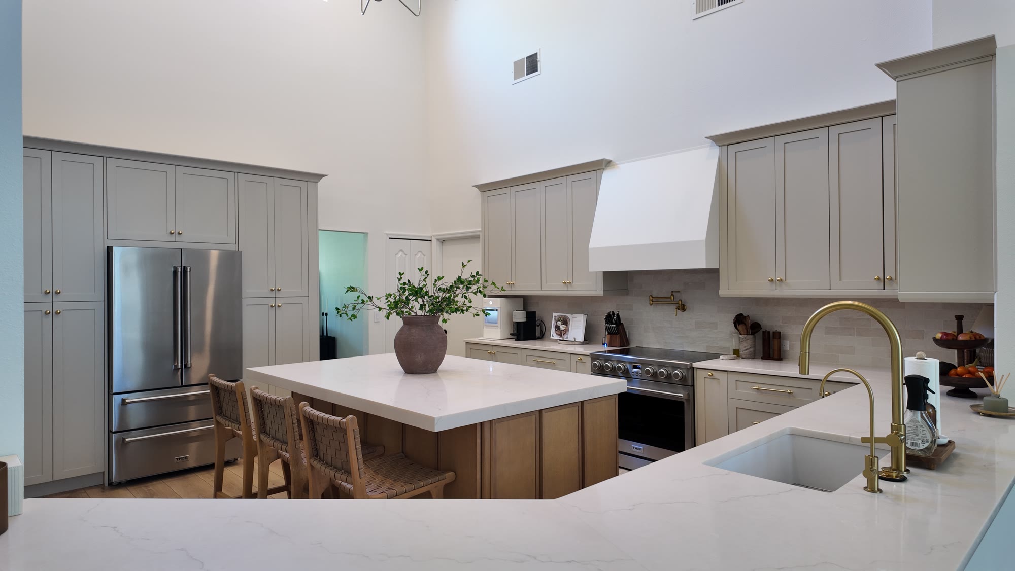 Greige Shaker & Oak Island Kitchen — Kitchen Remodeling in Orlando, FL (1)